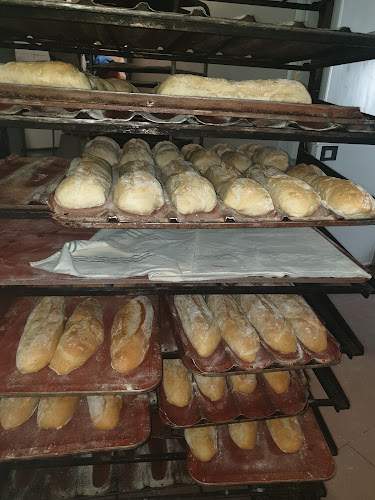 Fotografia de una acogedora y tradicional panadería. El escaparate muestra una amplia gama de panes hechos a mano y productos frescos del horno, resaltando la tradición y calidad de la panadería regional Panadería Alejandro - Miraelrío Jaén